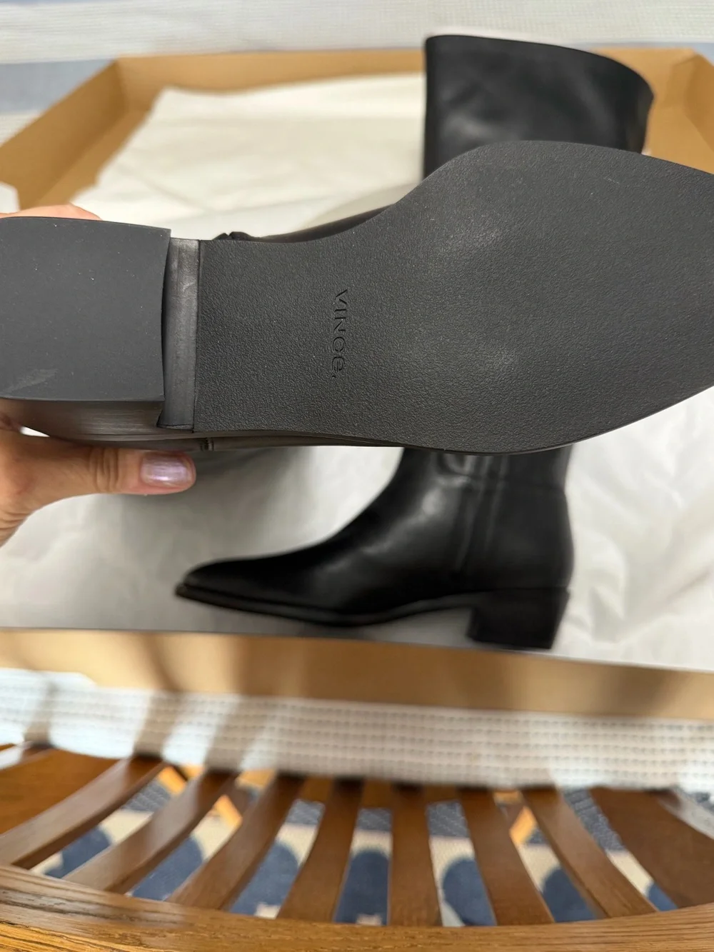 Vince Andes Zip Tall Boots- Black